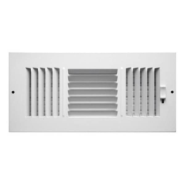 Tool Time C103M10X04 3-Way Sidewall Ceiling Register White - 10 x 4 in. TO710182 - main